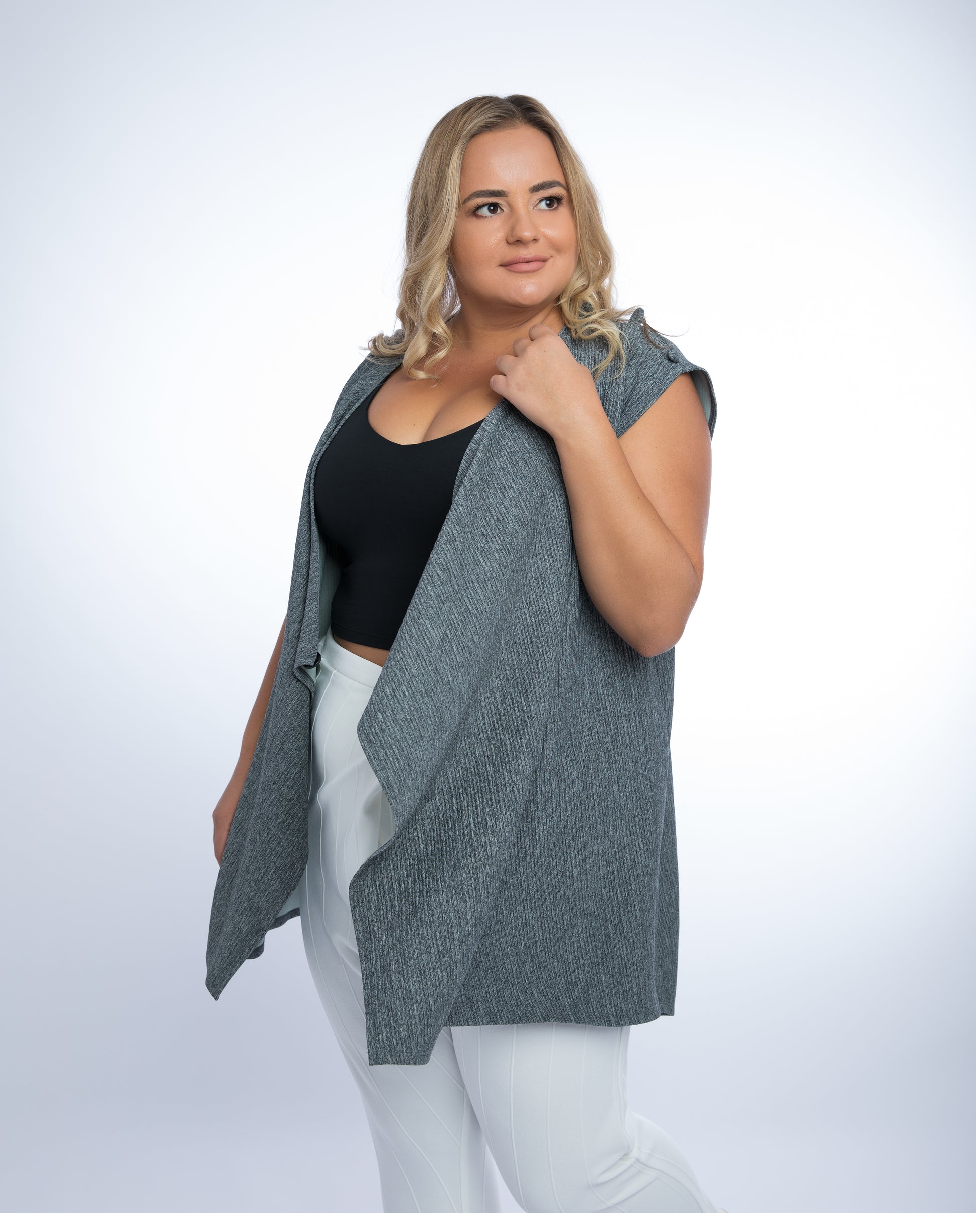 Aisha Long Vest Plus Size