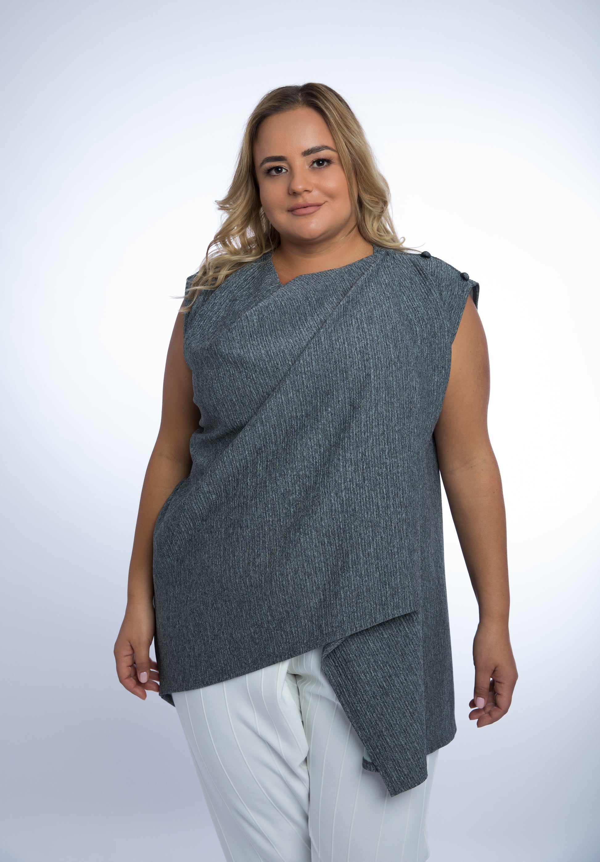 Aisha Long Vest Plus Size