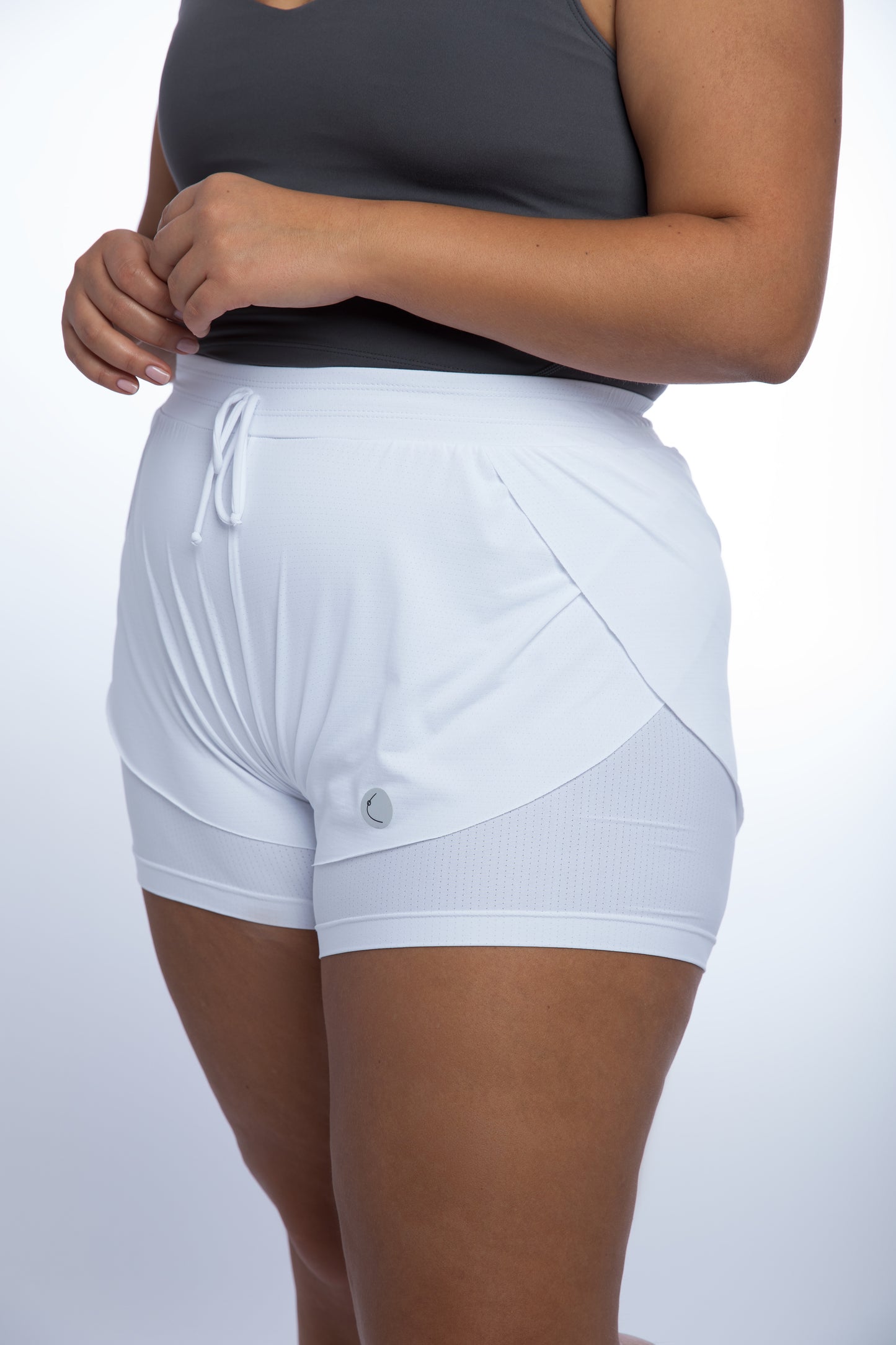 Kitty Double Layer Running Shorts Plus Size