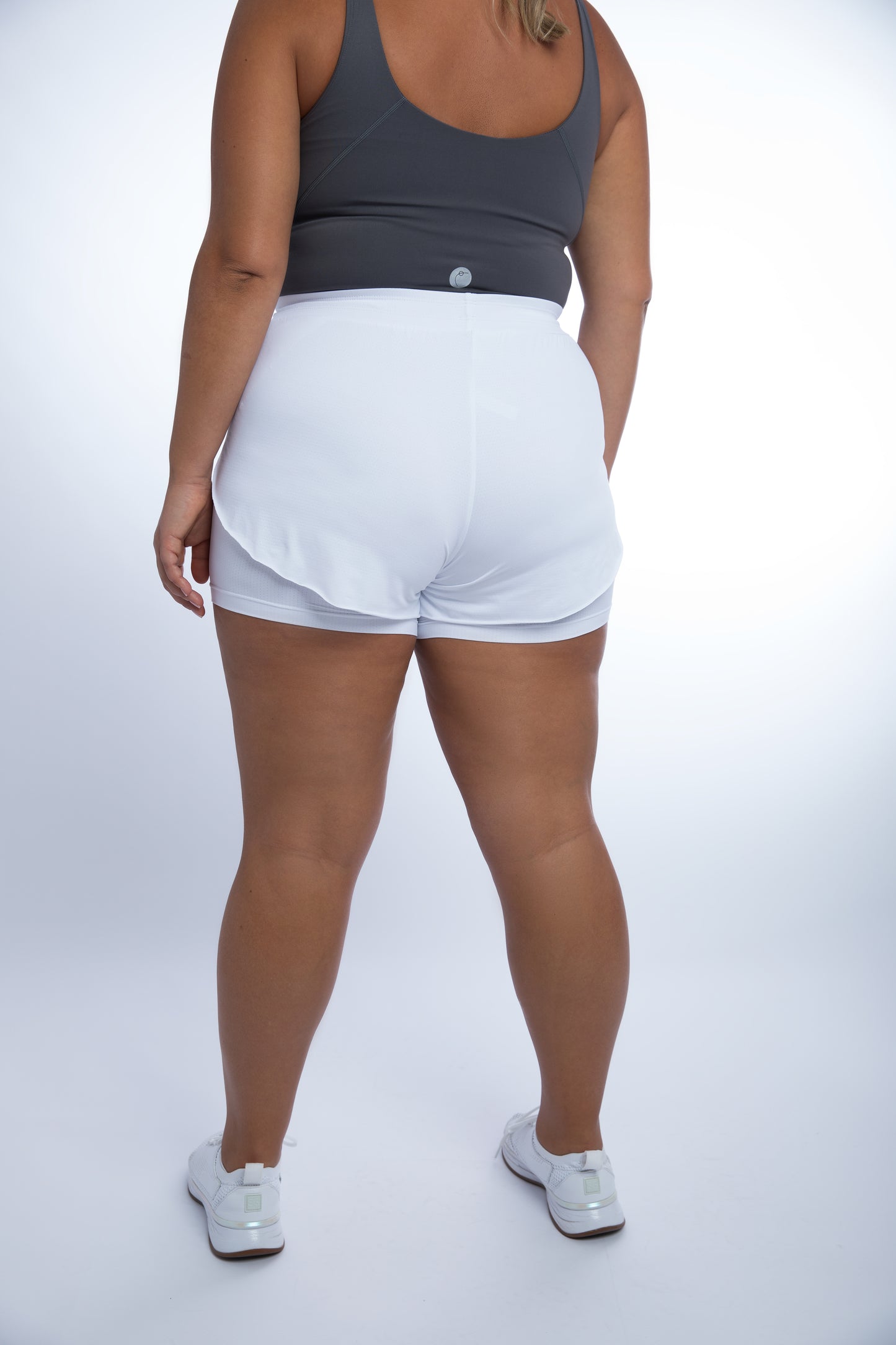 Kitty Double Layer Running Shorts Plus Size