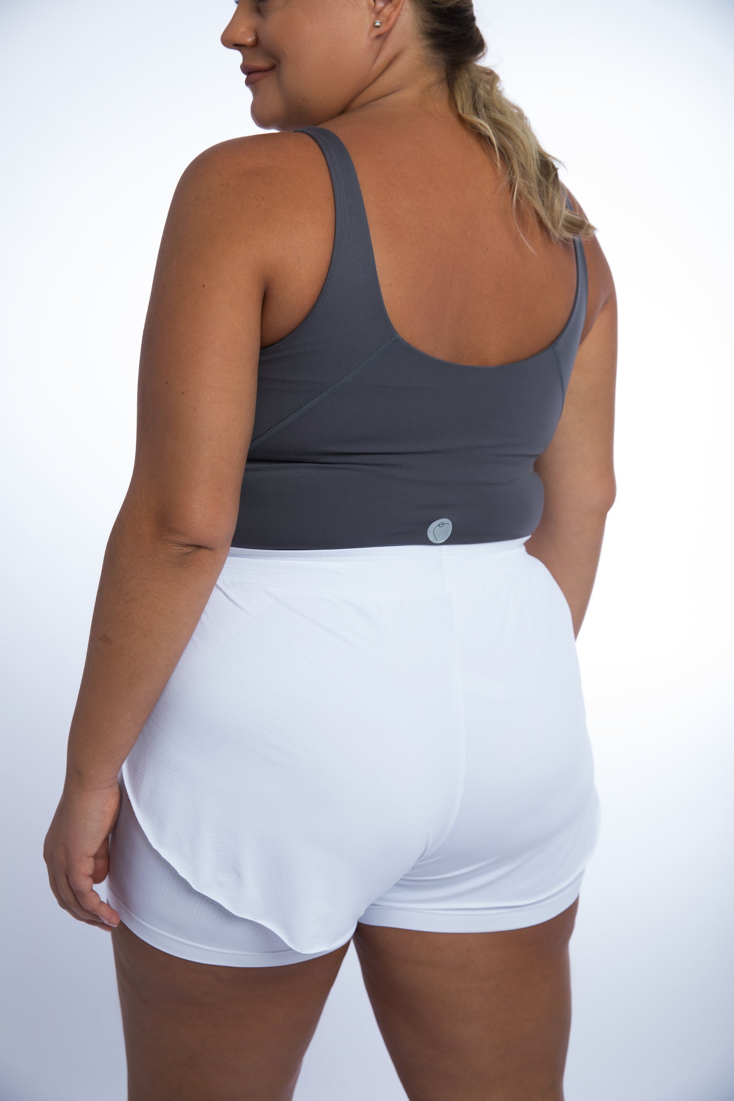 Kitty Double Layer Running Shorts Plus Size
