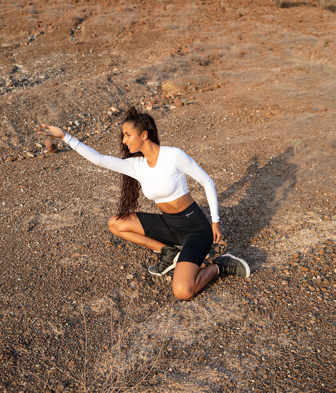 Andromeda activewear long sleeve cropped gym top