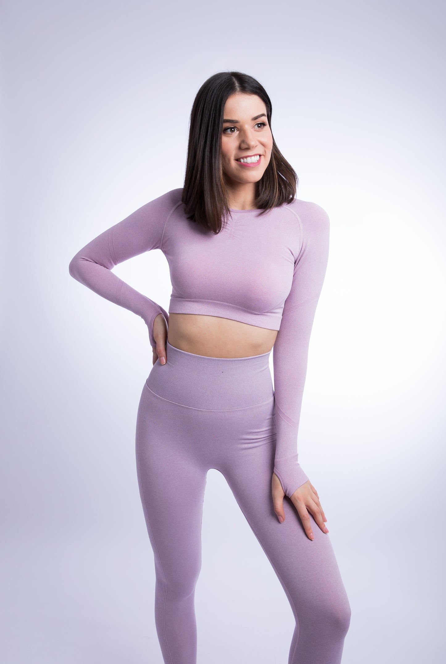 Alana Seamless Mesh Set Lavender L