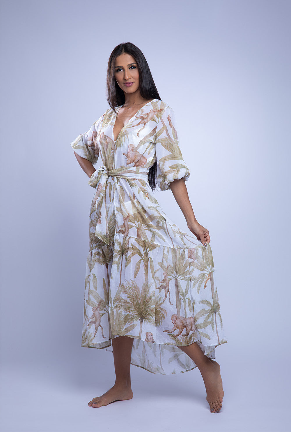 Trancoso Beach Kaftan S M Monkey