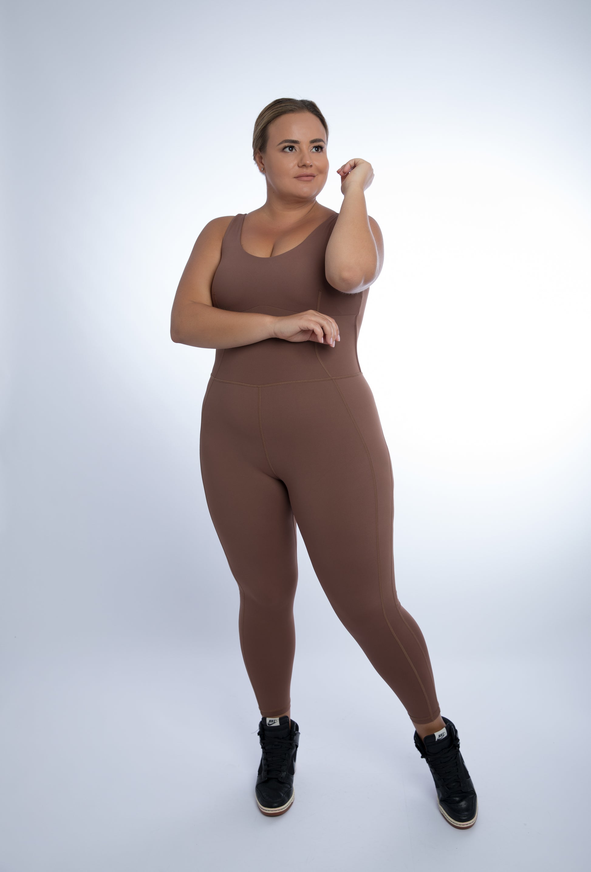 Tatiana Fitness Jumpsuit with Body Shaping Compression Plus Size