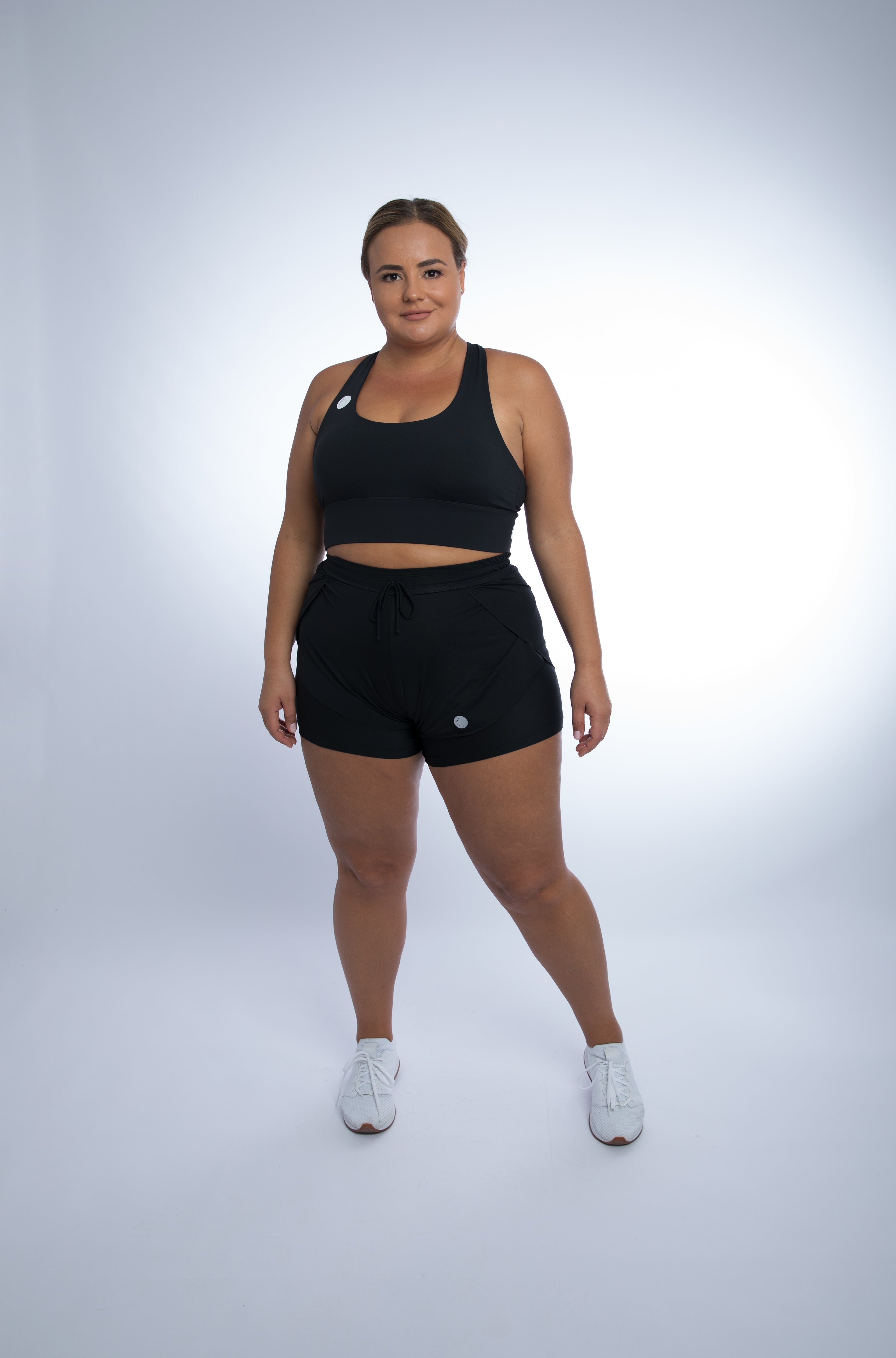 Kitty Double Layer Running Shorts Plus Size