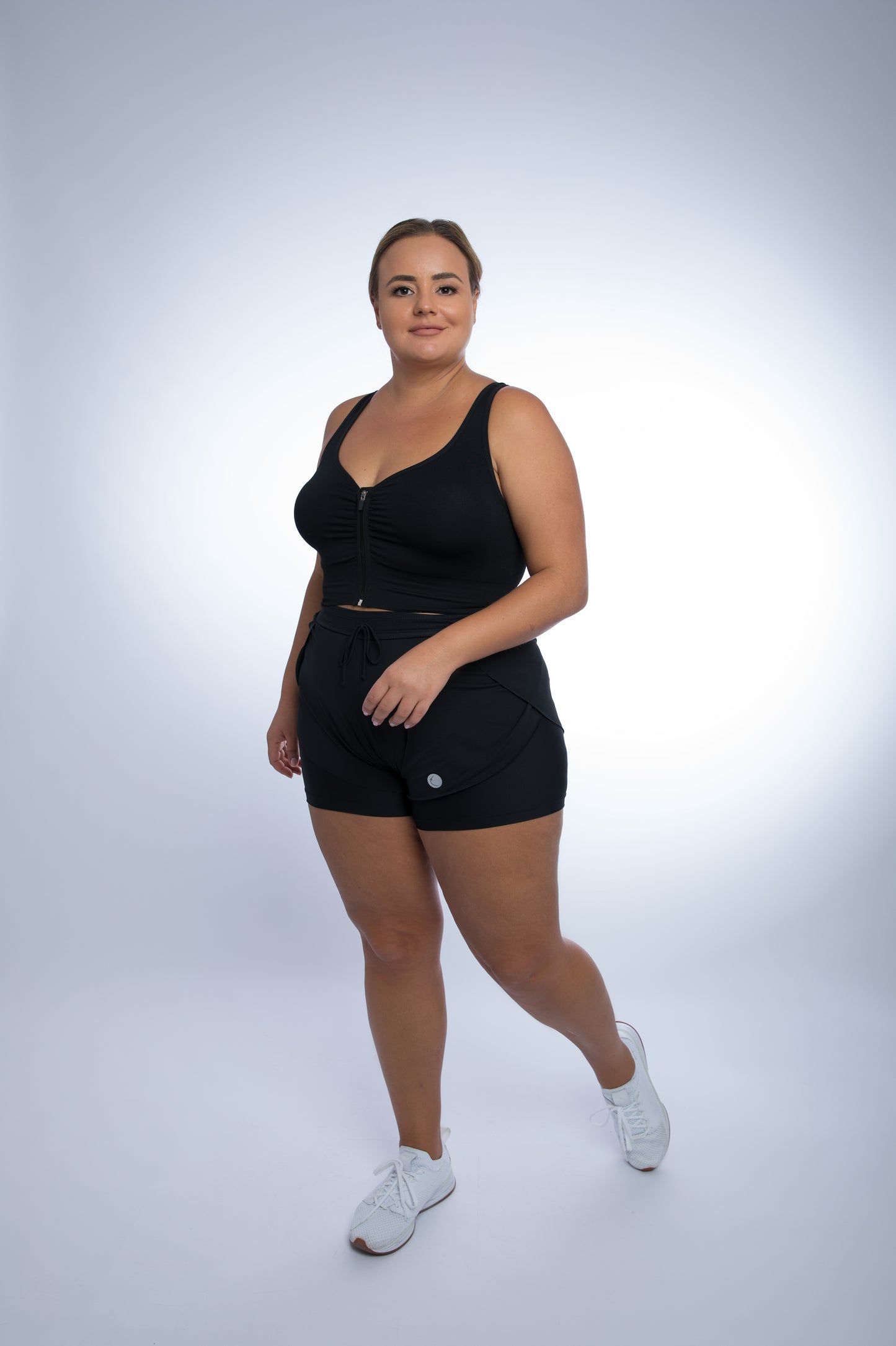 Melissa Fitness Bra Medium Impact Sports Bra Plus Size XL Black